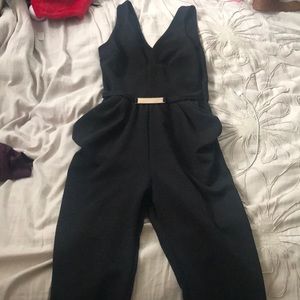 Black romper with pockets